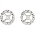 thumbnail image 2 of FB Jewels 14k White Gold 6 mm Pair Polished Rope Style Earring Jackets, 2 of 2