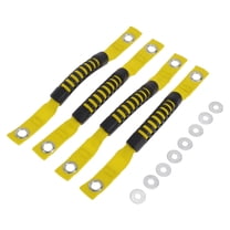 Unique Bargains Roll Bar Grab Handles for Jeep Wrangler 2018-2032 Grip Handle Holder Nylon Plastic Black Yellow 4 Pcs