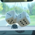 thumbnail image 4 of BAELLERT Plush Dice Pendant with Lanyard Vintage Charm Car Hanging Ornament Stress Relief Toy for Car Interior Rearview Mirror Decoration, 4 of 7