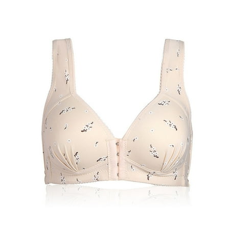 

Women s Breathable Bra Summer No Steel Ring Front Closure Printed Bra Women s T-Shirts