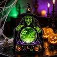 thumbnail image 3 of Clearance Halloween Crystal Ball Decoration, Resin Horror Ball with Ghost Skull Patterns, Spooky Tabletop Decor for Porch Yard Window Party Haunted House, 3 of 5