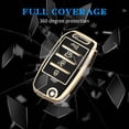 thumbnail image 5 of Key Fob Cover Compatible with Kia Sorento Sportage Rio Soul Forte Optima Keychain Case Holder Protector,Black, 5 of 7