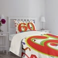 thumbnail image 5 of Ambesonne Colorful Quilted Bedspread Set 2 Pcs, Party Swirls, Twin Size, Multicolor, 5 of 6