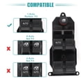 thumbnail image 4 of Interruptor de ventana eléctrica delantero izquierdo único para Honda Civic 4 puertas 2001-2005 No.35750S5AA02ZA, 4 of 7