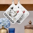 thumbnail image 2 of Chicken Pot Holders for Kitchen Heatproof Potholder, 4 Pack Farmhouse Country Animal Black Flower Leaf Hot Pads Multipurpose Oven Pads Cloth Potholders Trivet for Cooking and Baking, 2 of 8