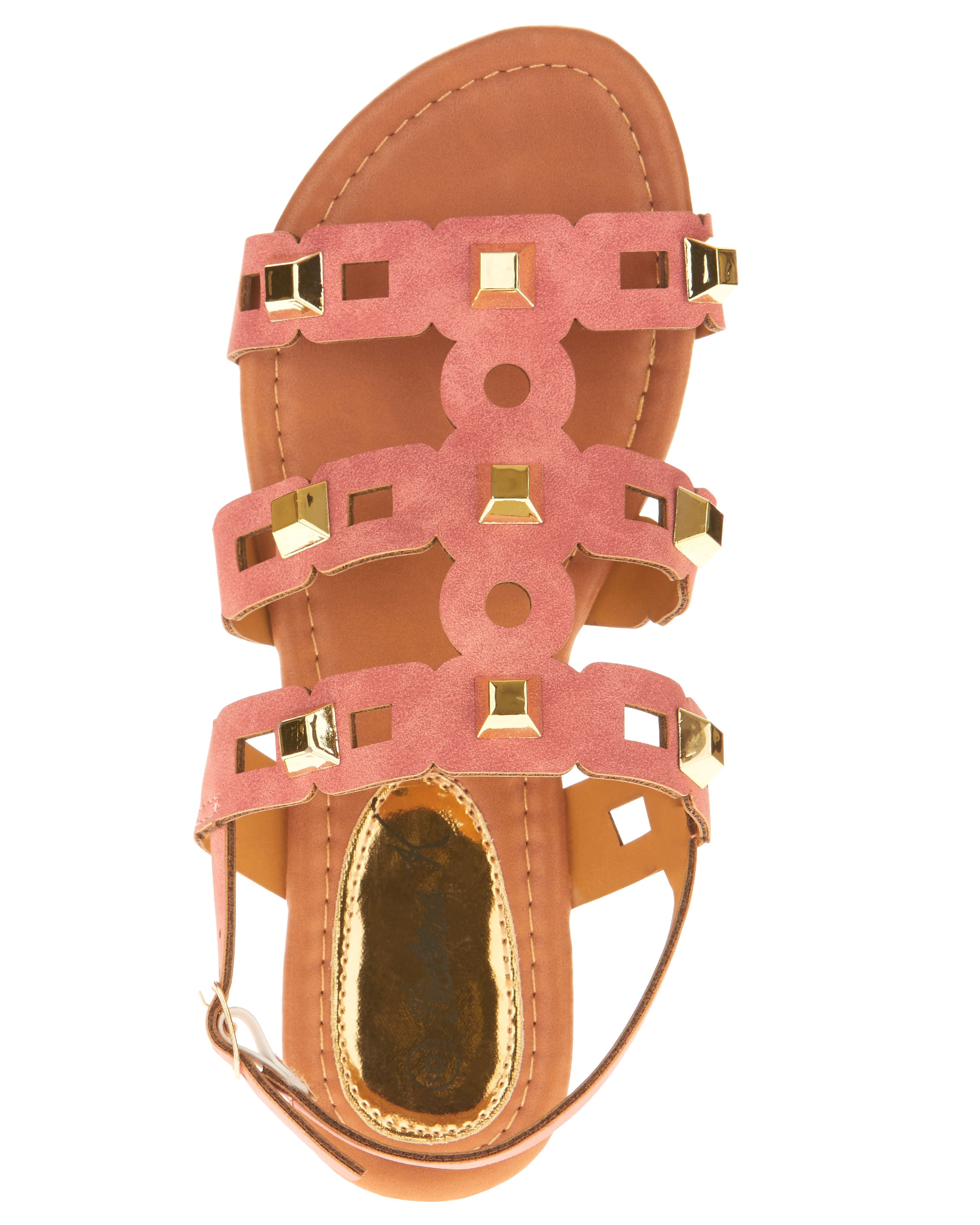 Victoria K Women's Straps and Studs Sandals