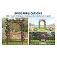 thumbnail image 6 of High-Quality 85in Wooden Garden Arbor Trellis – Sturdy Fir Wood Pergola for Climbing Plants – Flat & Arched Top for Outdoor Weddings and Patio Decor – Teak Finish, 6 of 8