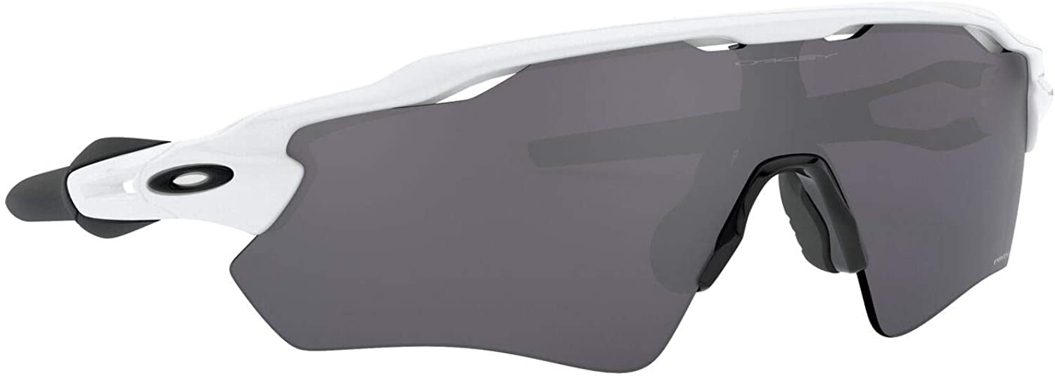 Oakley Mens Oo9208 Radar Ev Path Rectangular Sunglasses Polished White/Prizm Black Polarized 38 Millimeters