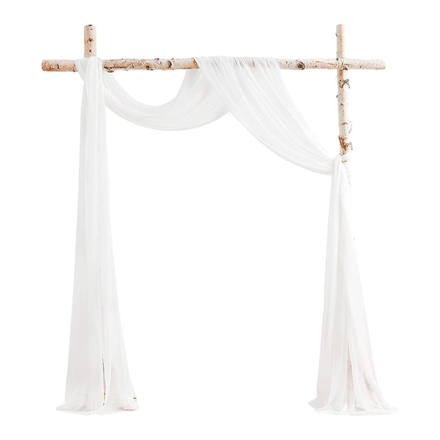 Xingzhi Elegant Wedding Arch Draping Fabric For Romantic Atmosphere Add Romantic Atmosphere Wedding Valance white 1Set