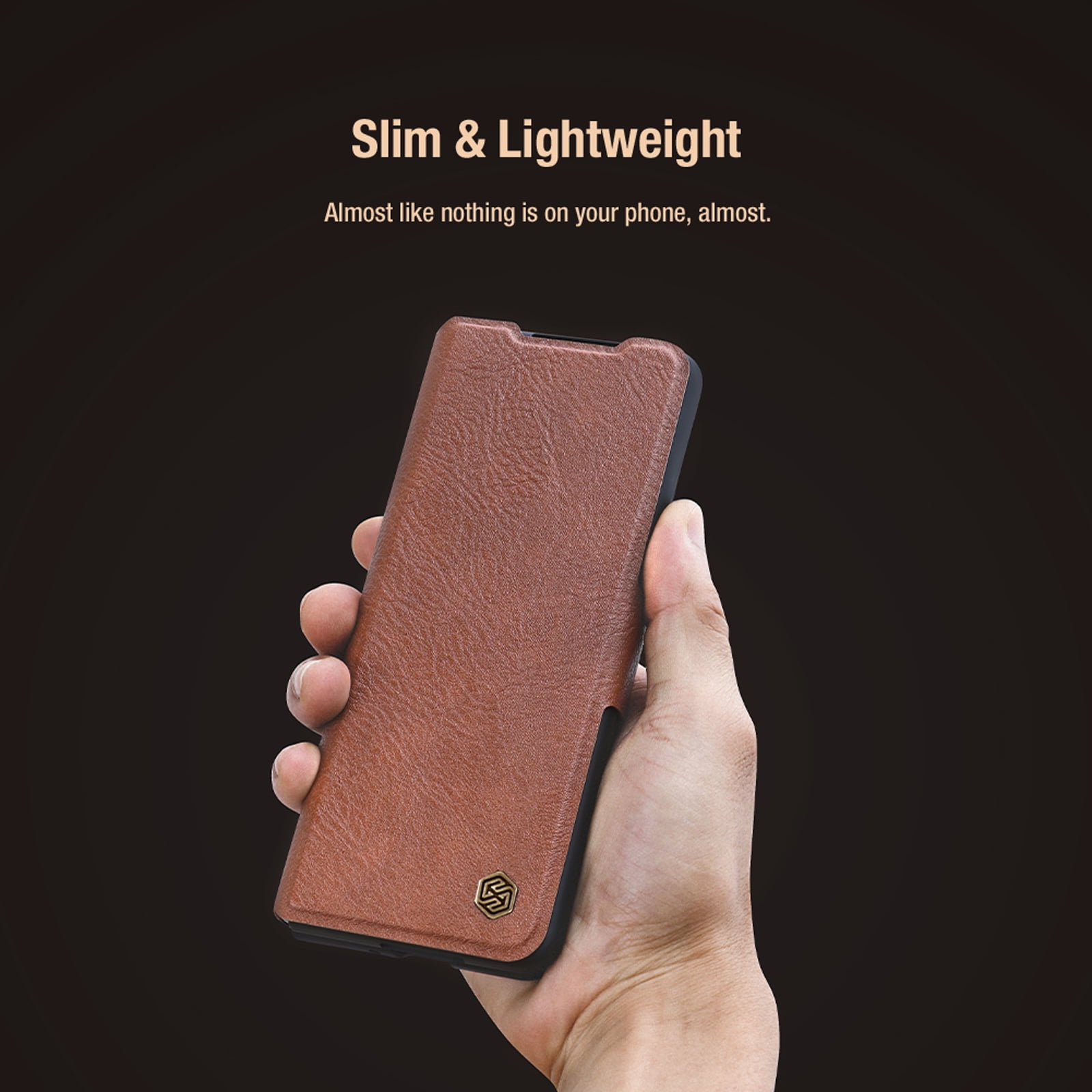 Compatible with Samsung Galaxy Z Fold4 Wallet Case with S Pen Holder, Premium PU Leather Flip Folio, Card Slots, RFID Blocking, Kickstand, Phone Cover for Galaxy Z Fold 4, Brown