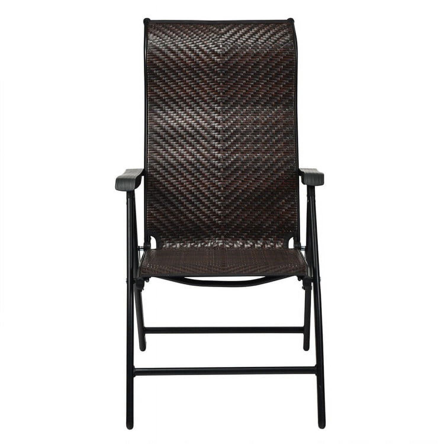 Aimee Lii Patio Rattan Folding Chair with Armrest, Outdoor Folding Chairs Aimee Lii Patio Rattan Folding Chair with Armrest, Outdoor Folding Chairs