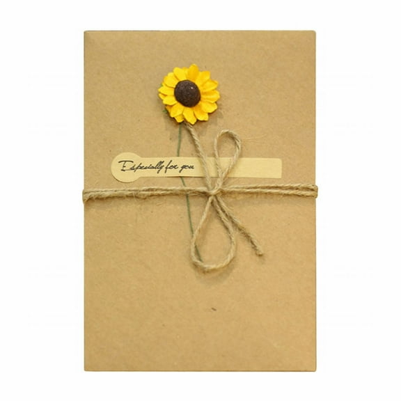 Blank Cards with Dried Flowers - 6.9x4.3 Inch Thank You Notes and Envelopes Set, Greeting Cards for Wedding, Mother's Day, Birthday, Invitation, Wish Card, Stationery