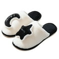 thumbnail image 4 of Vedolay House Slippers Adults House Shoes Cute Fuzzy Bedroom Slippers Black,38-39, 4 of 4