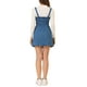 thumbnail image 3 of Vestido de mezclilla A-Line con tirantes ajustables para mujer INSPIRE CHIC, primavera verano, 3XL, azul, 3 of 7