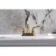 thumbnail image 3 of Kingston Brass KB5612RXL Double-Handle 3-Hole Deck Mount 4-Inch Centerset Bathroom Faucet with Pop-Up Drain in Polished Brass, 3 of 7