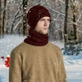 thumbnail image 5 of Nooxsoe Womens Beanie Hat Scarf Set Winter Ski Hat Slouchy Beanie Slouchy Knit Cap Winter Headwear Windproof Warmth Knit Cap Knitted Hats Thickened Warm Bonnet Knitted Cap Women’s Hats Wine One Size, 5 of 8