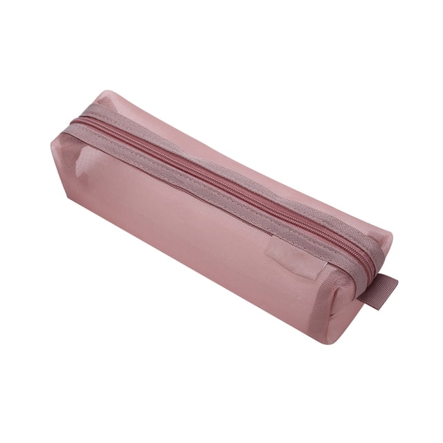 Transparent Mesh Pencil Case Large-capacity Pen Bag Cute Storage Pencil Bag For Student School Supplies Stationery
