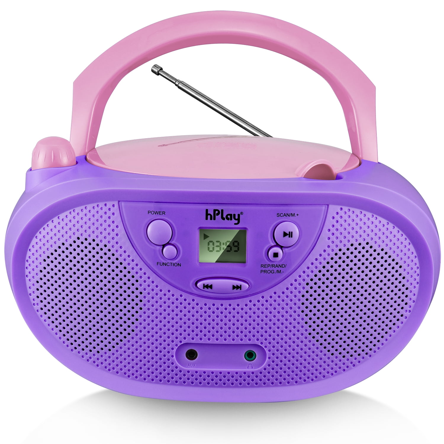 Radio CD-Player Tragbarer CD-Player Boombox USB FM-Radio Bluetooth MP3-Wiedergabe Kompatibel mit CD-R/CD-RW