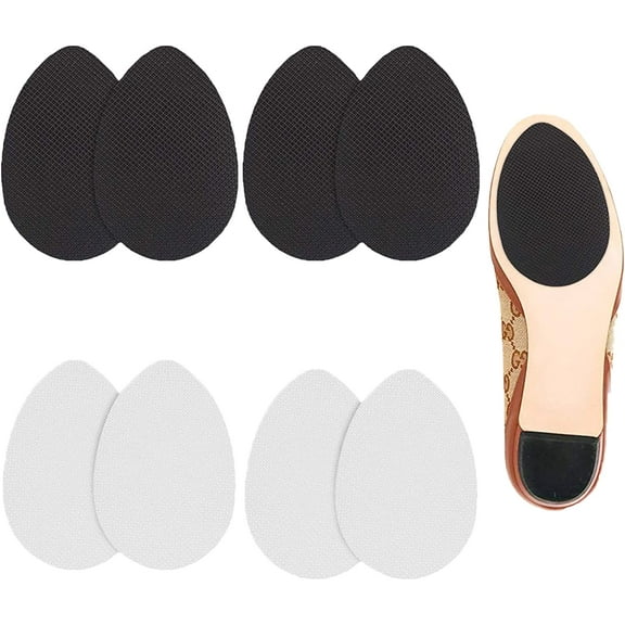 4Pairs Non Slip Shoe Pads Self-Adhesive Non Slip Pads for Shoes for High Heel Shoes Noise Reduction Protection Sole