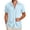Blue, variant on Untuckit Shirts for Men Button Down Short Sleeve Casual Shirt Wedding Cotton Comfy T-Shirt Lightweight Summer Tops Blue M