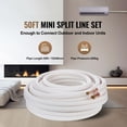 thumbnail image 4 of 50FT Mini Split Line Set,1/4"&1/2"O.D Copper Pipes Tubing&Triple-Layer Insulation,for Mini Split Air Conditioning Refrigerant or Heating Pump Equipment&HVAC with Wrapping Strips., 4 of 9