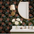 thumbnail image 4 of S4Sassy Decorative Bloom Vine Wallpaper - Green Asian Style Wall Covering, 25" x 360" Self-Adhesive Textured Vinyl Walls Paper, Decorative Wall Wrap, Easy DIY Walls Covering For Bedroom, Living Room, 4 of 9