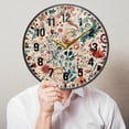 thumbnail image 6 of Yayeee Wall Clock Battery Operated 9.5" Silent Quartz Non-Ticking for Living Room Decor, Watercolor Leaves, 6 of 8