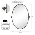 thumbnail image 6 of TEHOME Farmhouse Oval Oil Rubbed Bronze Metal Pivot Bathroom Vanity Mirror Tilting Vanity Mirrors 20x30", 6 of 6
