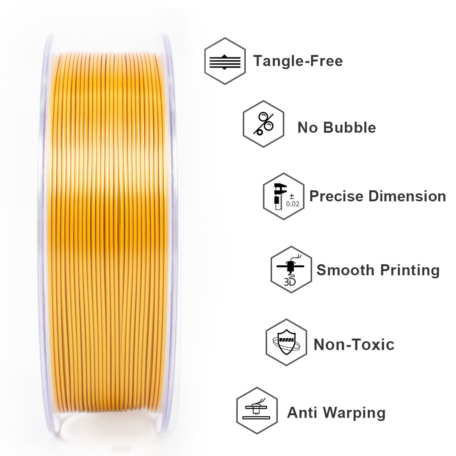 Geeetech Tri Color Silk PLA Filament , 3D Filament 1,75 mm 1KG Spool Wire  ( /-0.03mm) Vacuum Packaging, Special Color，Fast Ship