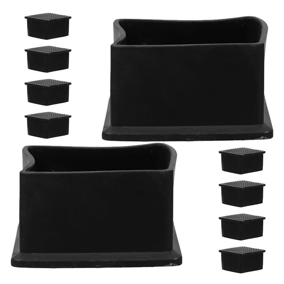 Hemoton 10pcs Square Furniture Leg Caps Chair Leg Floor Protectors Soft Chair Feet Tips Anti-Slip Rubber End Caps Noise Reduction and Floor Protection