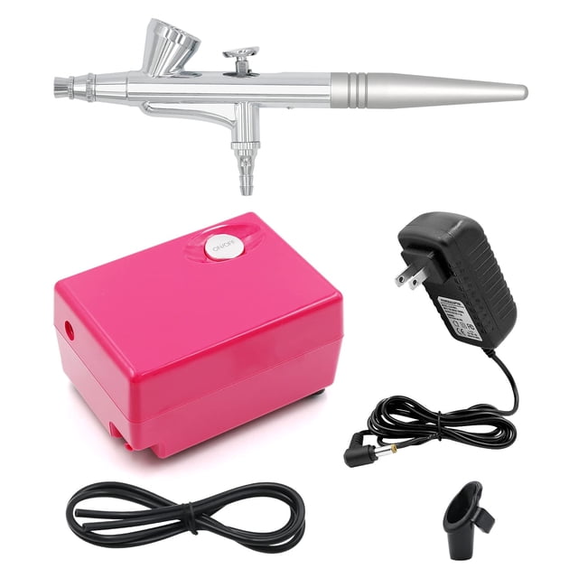 Set de maquillaje con aerógrafo Pinkiou Air Brush Kit con compresor