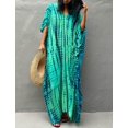 thumbnail image 3 of Robe de Plage Imprimée pour Femmes Manches Courtes Grande Taille Maillot de Bain Cover Ups, 3 of 5