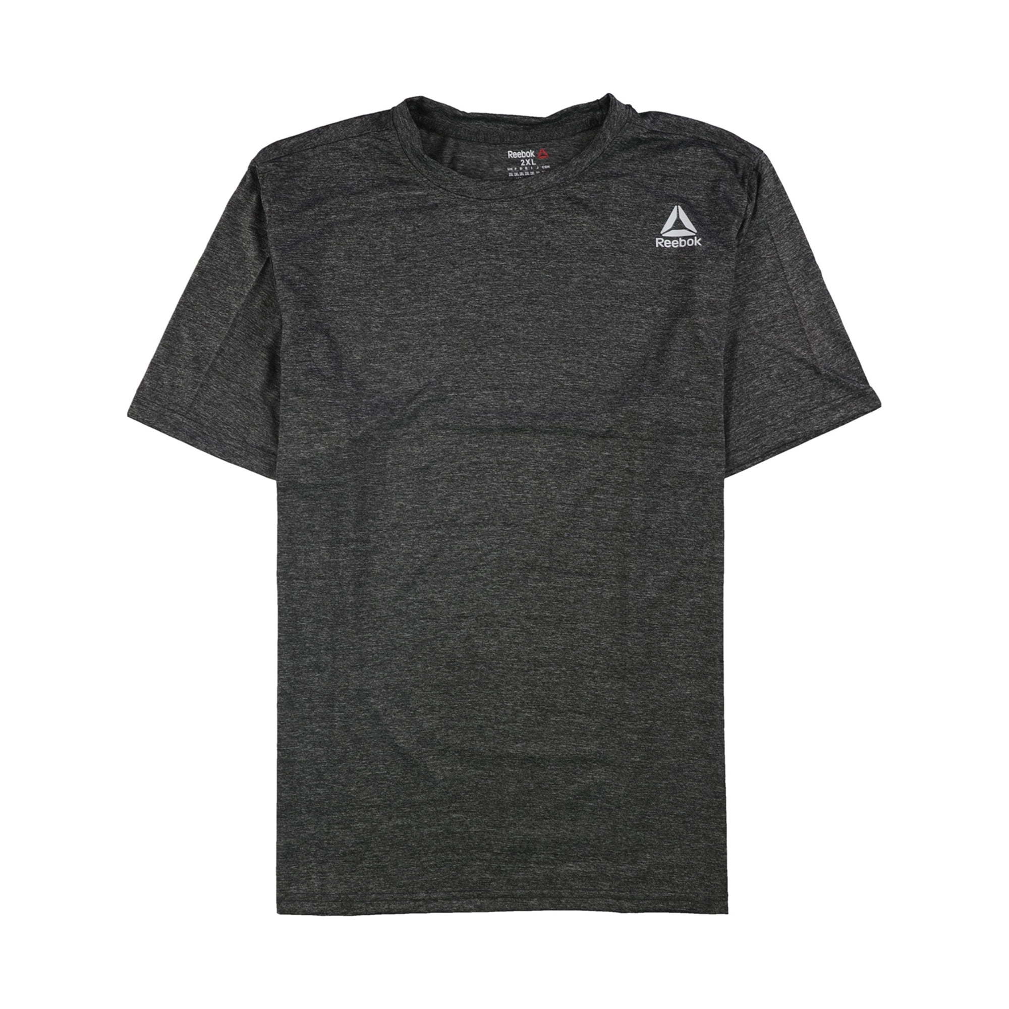 Reebok Mens Heathered Crew Neck Performance Basic T Shirt charcoal 2XL