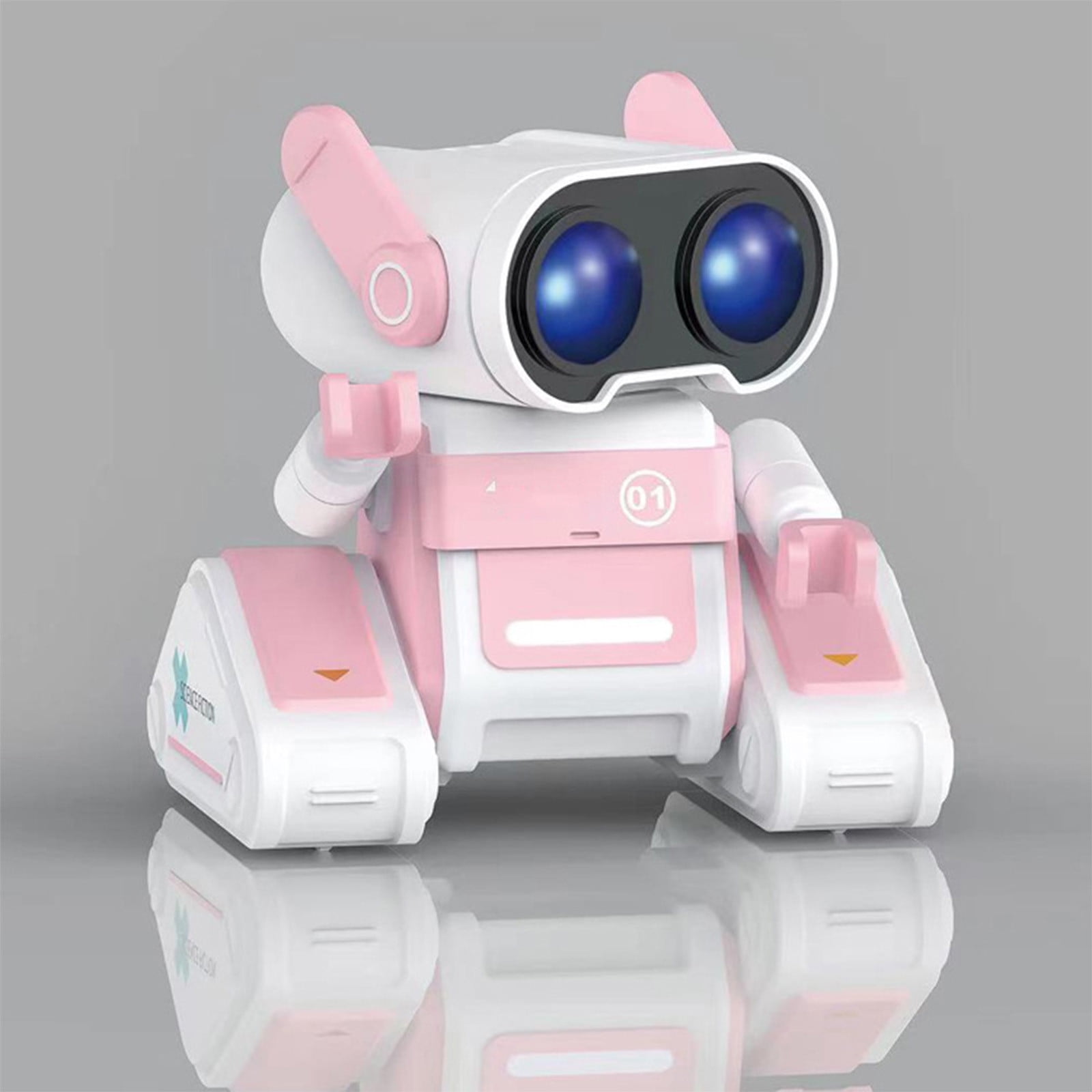 Rechargeable RC Robot Remote Toy,Intelligent 2.4G Control Robot Toy,Walking Dancing Music Light Toy, Educational Interactive Robot Toy,Hand Eye Coordination Development Toy,USB Charging Robot Toy