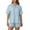 Blue, variant on Women’s 2 Piece Pajamas Set Short Sleeve Print Button Down Shirt Shorts Set Loungewear