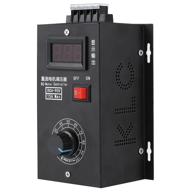 Baverta Régulateur de Moteur - Universel 6V - 90V PWM DC Motor Speed,d Control PLC 15A Governor Volt Display