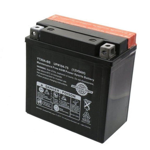 Universal Parts 12V 9AH Battery YTX9A-BS