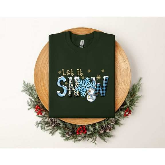 Let It Snow Sweatshirt, Christmas Snowman Sweatshirt, Christmas Sweatshirt, Snowman Shirt
