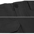 thumbnail image 3 of Men's 100% Cotton Work Trousers Multi Pocket Military Army Cargo Pants (Black, 34W x 30L), 3 of 3