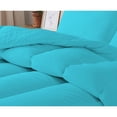thumbnail image 5 of 5 Piece Luxurious Straight Line Pattern Comforter All Season 800 Threads Count Oversized Queen Size - Ultra Soft 550 GSM 100% Egyptian Cotton (Solid Turquoise Blue Colour ), 5 of 6