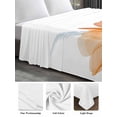 thumbnail image 6 of Blue Purple Tulip Full Size Flat Sheet, Wrinkleproof & Fadeproof Cooling Flat Bed Sheet Only, Orange Brown Floral Aesthetics Plant Breathable Soft Bedding Top Sheets 81 x 96 Inches, 6 of 8