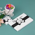 thumbnail image 3 of Juego de soporte para bolígrafo y Libro de firmas leyfeng con fuelle de boda de satén decoración de lazo blanco y negro, 3 of 8