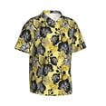 thumbnail image 3 of Xecao Orchids Flowers print Hawaiian shirt - a stylish short-sleeve button-down for men, perfect for casual beach and tropical outings., 3 of 9