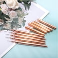 thumbnail image 6 of Unique Bargains 1 Set Fine Nail Art Brushes Kit for Nail Design Gold Tone, 6 of 6