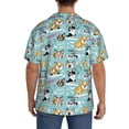 thumbnail image 3 of Susaid Dogs Print Men's Polo Shirts Button Down Short Sleeve Casual Summer Beach Vintage Shirts for Men-X-Large, 3 of 5