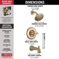 thumbnail image 4 of Delta Faucet Linden 14 Series Single-Function Tub and Shower Trim Kit with 5-Spray Touch-Clean Shower Head, Champagne Bronze T14494-CZ (Valve Not Included), 4 of 4