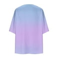 thumbnail image 4 of SELONE Long Cardigans for Women Lightweight 3/4 Sleeve Regular Open Front Cardigans Without Hoodie Print Beach Vacation Wear Purple M, 4 of 5