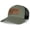 Loden, variant on Mens Richardson 112 Leather Patch Trucker Hat Charcoal/Black