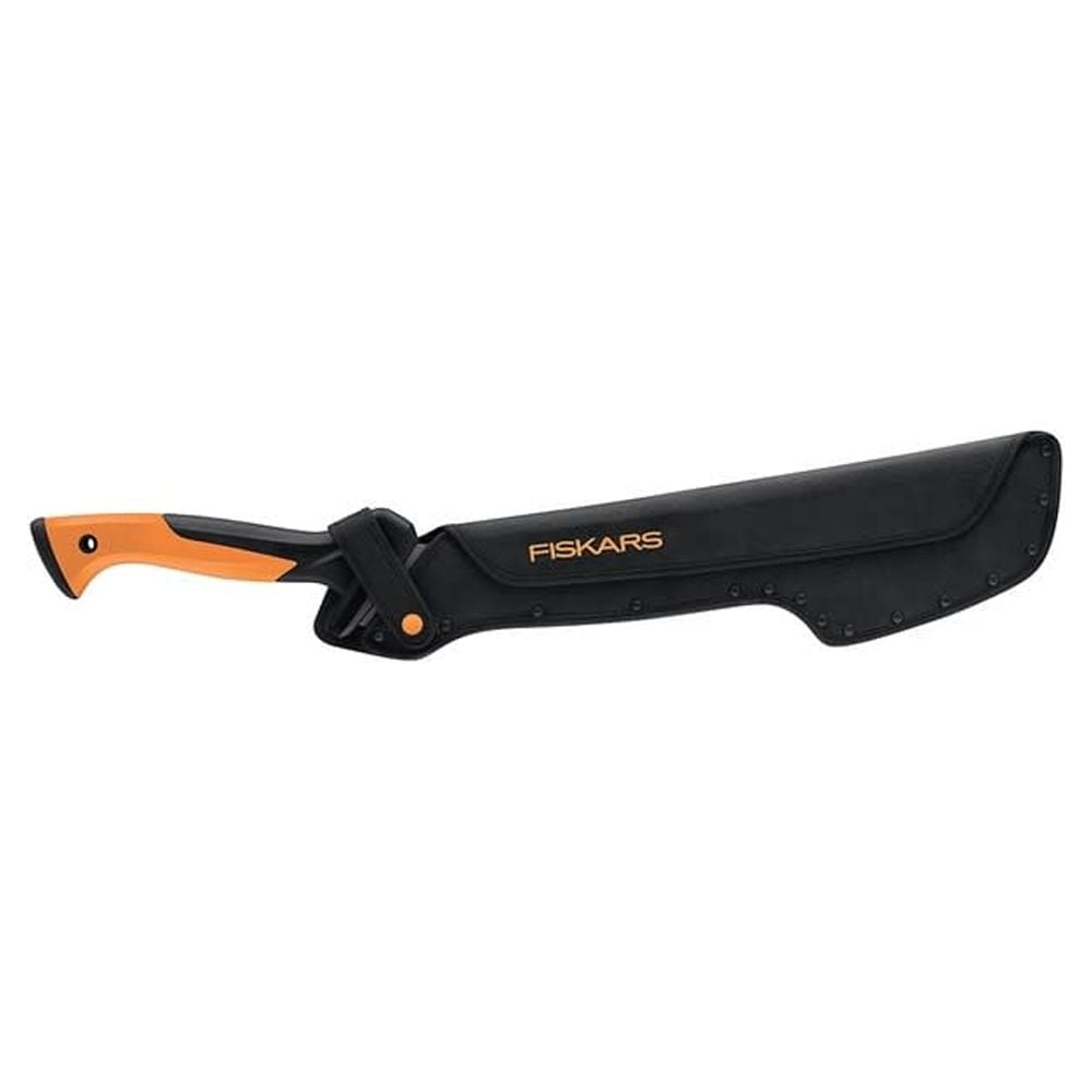 Fiskars Machete Axe - 18" Curved Blade with Nylon Sheath, Orange/Black, 1 Count