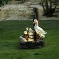thumbnail image 2 of LuxenHome Fontaine de Patio en Résine Canard pour Famille, 2 of 14